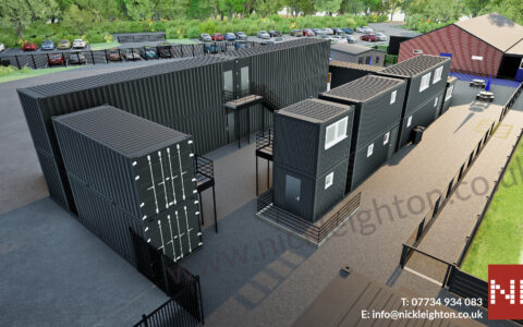 Container offices setup